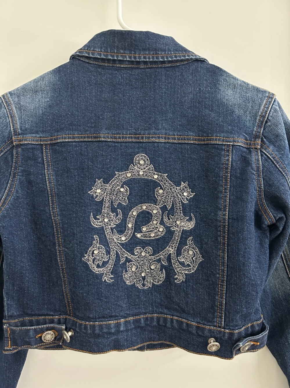 Bebina Cropped Embellished Denim Jacket |Size Small - Picture 7 of 16